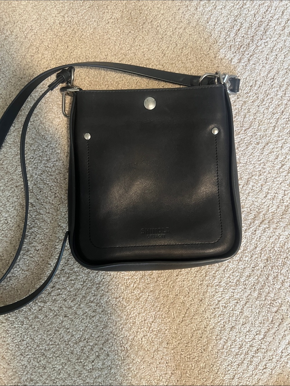 Shinola Black Medium Pocket Crossbody